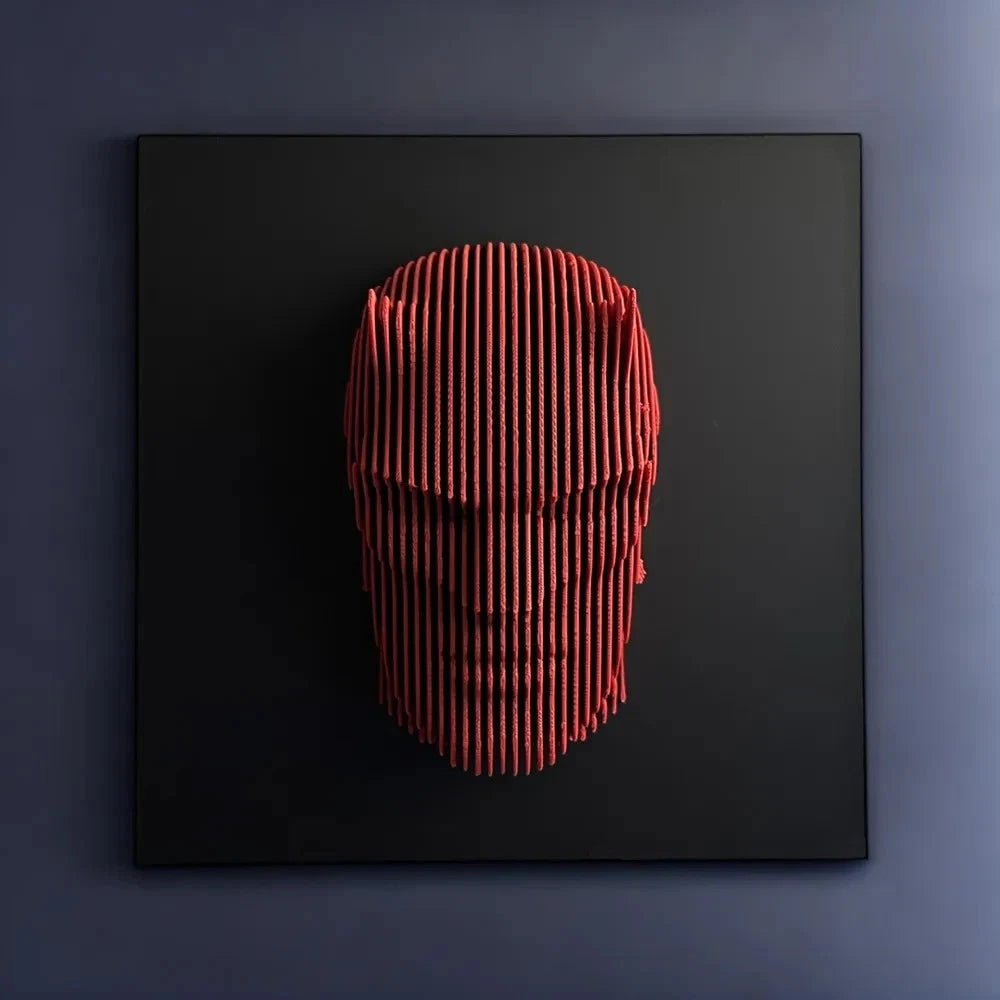 Daredevil  Red textured mask on a black background